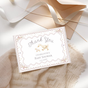 Dolle Gans Wilde Bloem Schattige Baby Shower Bedan Kaart