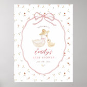 Dolle Gans Wildflower Baby Shower Welkom Poster (Voorkant)