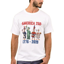 Dolle Ganzen Amerika 250 Grappig Patriottisch T-Sh