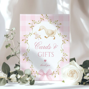 Dolle Ganzen Kaarten en cadeaus Whimsical roze Poster