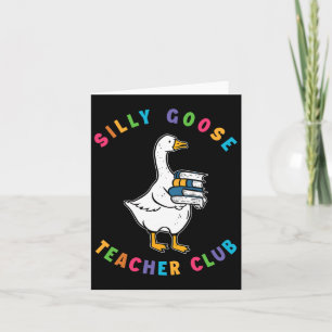 Dolle Ganzen Lerarenclub Kleurrijke Print Gans Rug Kaart