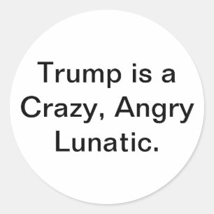 Dolle gek Trump Hankamer Artjunkhaus strip Kunst Ronde Sticker
