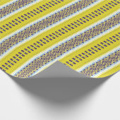 Dolle gele strepen cadeaupapier (Hoek)