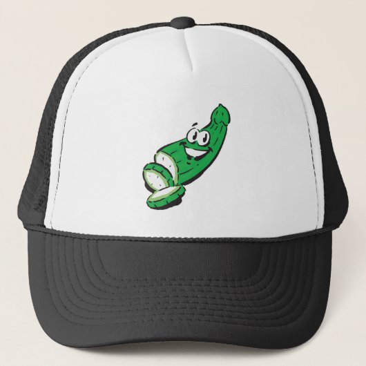 dolle gelukkige komkommer trucker pet (Voorkant)