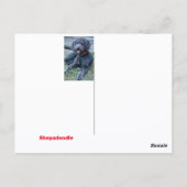 Dolle Gelukkige Shepadoodle Hond Ras Briefkaart (Achterkant)