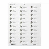 dolle golfende golfer kikker cartoon etiket (Full Sheet)