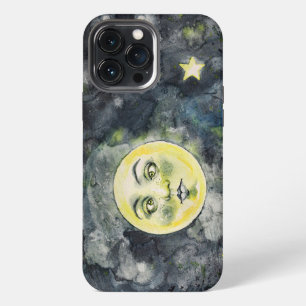 Dolle Grappige Maan Dwaze Ogen Rare   iPhone 13 Pro Max Hoesje