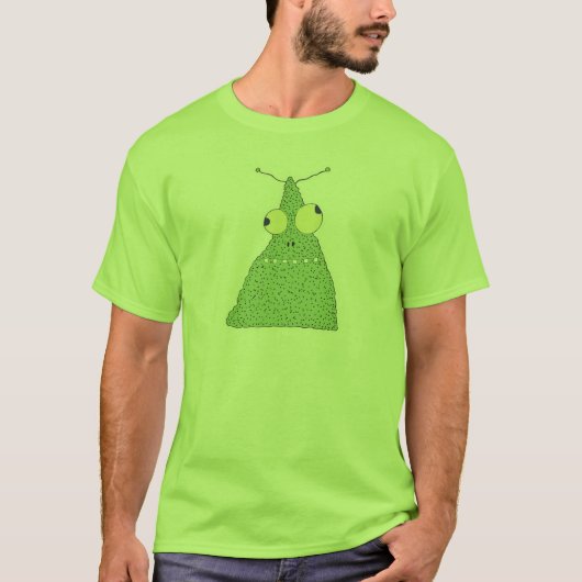 dolle groene blob monster t-shirt (Voorkant)