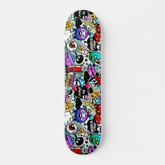 Dolle Groenten en Fruit Graffiti Persoonlijk Skateboard (Voorkant)