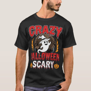 Dolle Halloween Angstaanjagend spook- en pompoenon T-shirt
