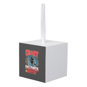 Dolle Halloween Heks Vliegende Bezem Horror Design Decoratie