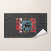 Dolle Halloween Heks Vliegende Bezem Horror Design Handdoek (Handdoek)
