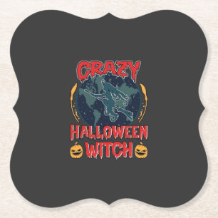 Dolle Halloween Heksenpompoen Vliegende Maan Griez Kartonnen Onderzetters