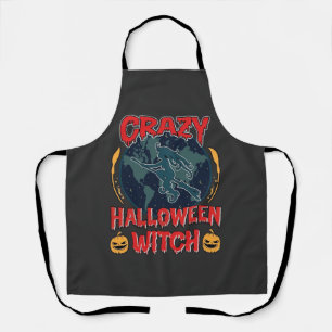 Dolle Halloween Heksenpompoen Vliegende Maan Griez Schort