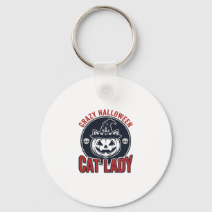 Dolle Halloween Kat Lady Vintage Heks Kat Shirt_1 Sleutelhanger