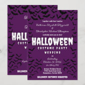 Dolle Halloween Kostuumfeest Trouw Uitnodiging (Voorkant / Achterkant)