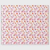 Dolle Hartjes Doodle Valentijn Cadeaupapier (Vlak)