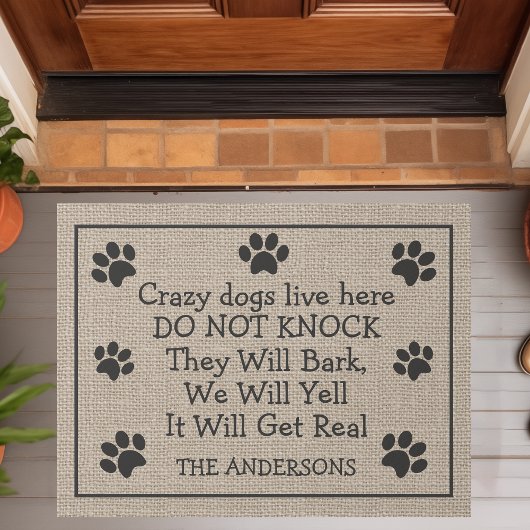Dolle Honden Wonen Hier Niet Aankloppen Grappig Deurmat