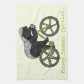 Dolle honingdas fietst theedoek (Verticaal)
