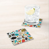 Dolle hoofd kartonnen onderzetters (Insitu)