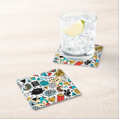 Dolle hoofd kartonnen onderzetters (Insitu)