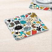 Dolle hoofd kartonnen onderzetters (Schuin)