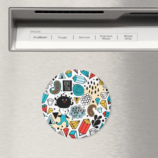 Dolle hoofd magneet (Insitu (Vaatwasser))