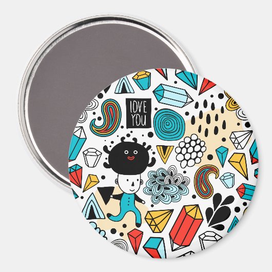 Dolle hoofd magneet (Voorkant / Achterkant)