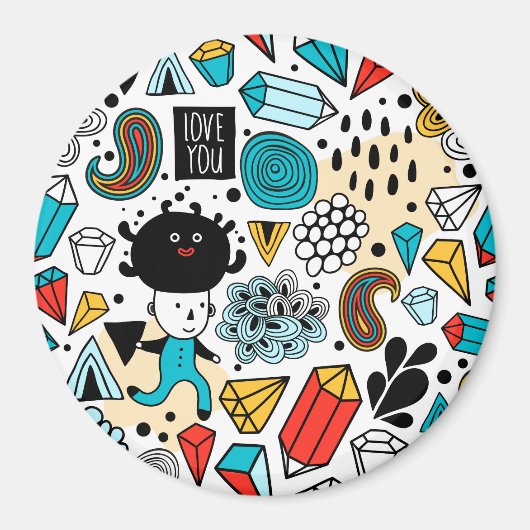 Dolle hoofd magneet (Voorkant)