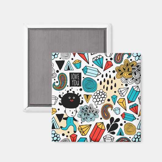 Dolle hoofd magneet (Voorkant / Achterkant)