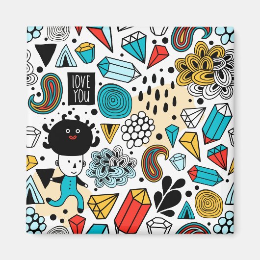 Dolle hoofd magneet (Voorkant)