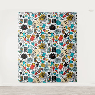 Dolle hoofd wandkleed