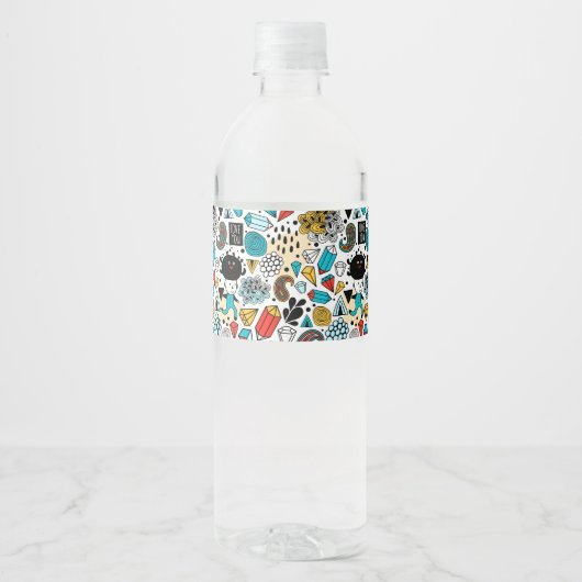 Dolle hoofd waterfles etiket (Voorkant)