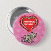 Dolle Kat Aangepaste Tekst Grappige Kattekruid Obs Ronde Button 7,6 Cm (Voorkant /achterkant)