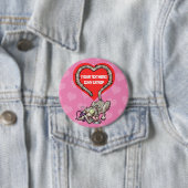 Dolle Kat Aangepaste Tekst Grappige Kattekruid Obs Ronde Button 7,6 Cm (In situ)