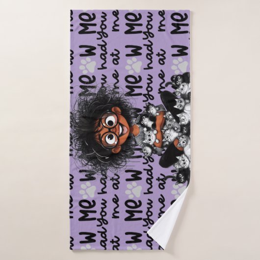 Dolle Kat Dame Badhanddoek (Badhanddoek)