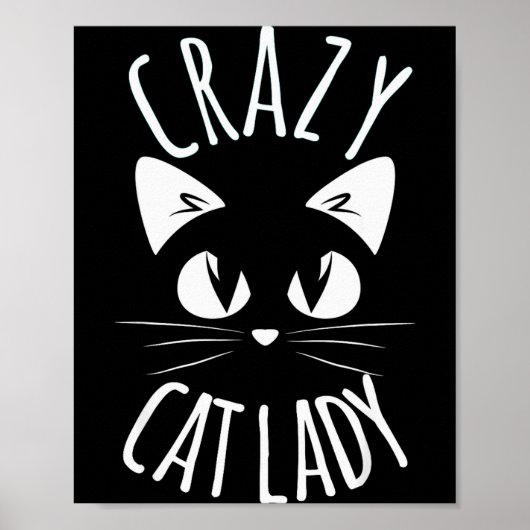 Dolle Kat Dame Grappige Vacht Moeder Moederdag Ker Poster (Voorkant)