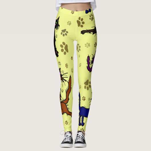 Dolle Kat Dame Leggings (Voorkant)