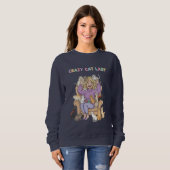 Dolle Kat Dames Fun Sweatshirt (Voorkant volledig)