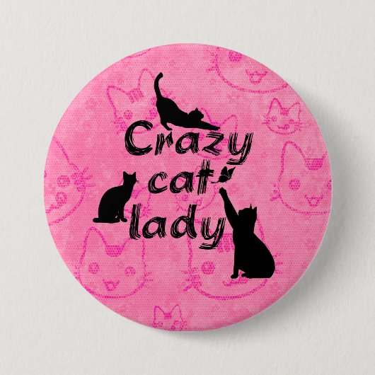 Dolle Kat Dames Pret Katten Ronde Button 7,6 Cm (Voorkant)