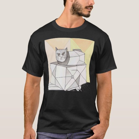 Dolle kat kunst kitten woordgrap t-shirt (Voorkant)