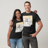 Dolle kat kunst kitten woordgrap t-shirt (Unisex)