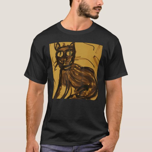 Dolle kat kunstwerk kitten grap 1 t-shirt (Voorkant)