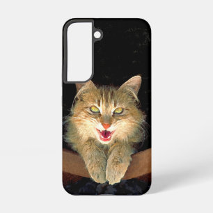 Dolle Kat Schilderij - Mooie Originele Katten Kuns Samsung Galaxy Hoesje