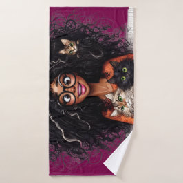Dolle Kat Vrouw  Badhanddoek