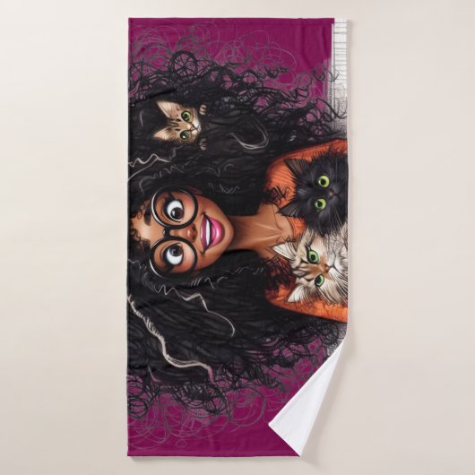 Dolle Kat Vrouw  Badhanddoek (Badhanddoek)
