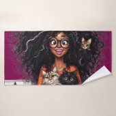 Dolle Kat Vrouw  Badhanddoek (Badhanddoek)