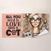 Dolle Kat Vrouw  Badhanddoek (Badhanddoek)