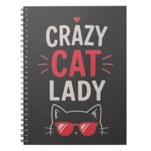 Dolle Kat Vrouw Grappig Schattig Kat Liefhebber De Notitieboek