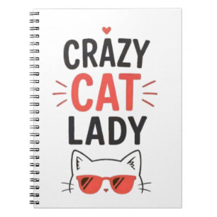 Dolle Kat Vrouw Grappig Schattig Kat Liefhebber De Notitieboek